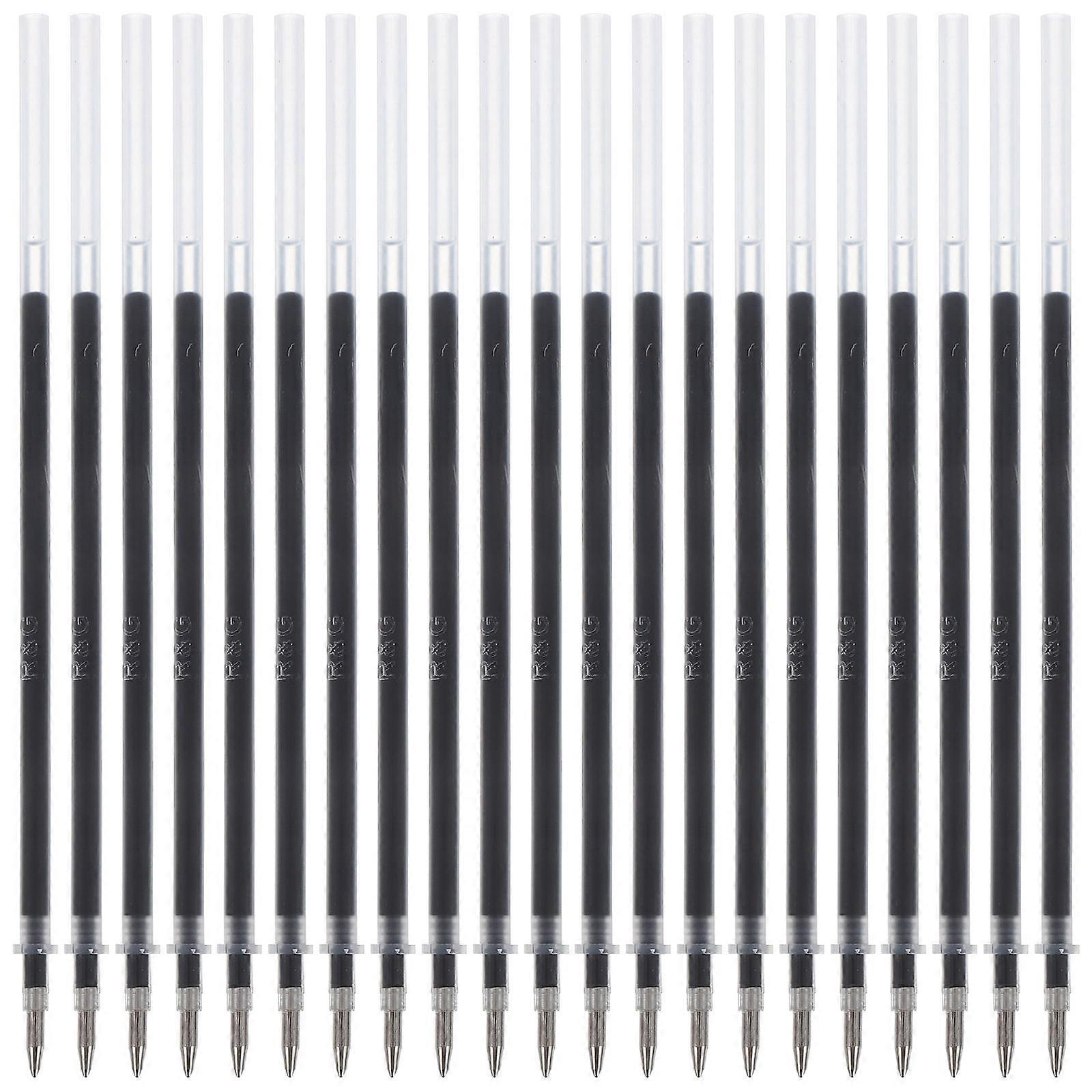 24 Black Gel Pen Refills Smooth Ink for Precise Writing Compatible with Various Pens for Students and Office Use