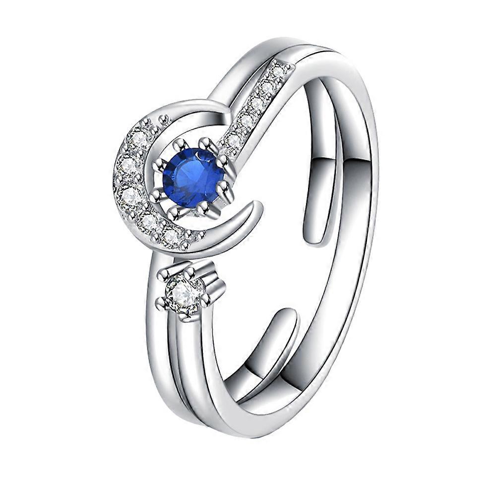 Dainty Star Ring Finger Ring Elegant Round Shape Copper Material Stackable Women Engagement 1Pcs