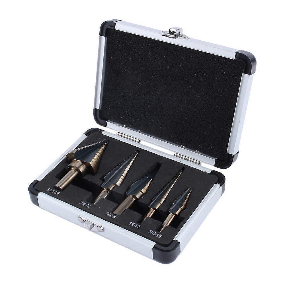 Step Drill Bit Set HSS, Ti Coated, 50, Hex Shank, Hole Cutter Bit Set