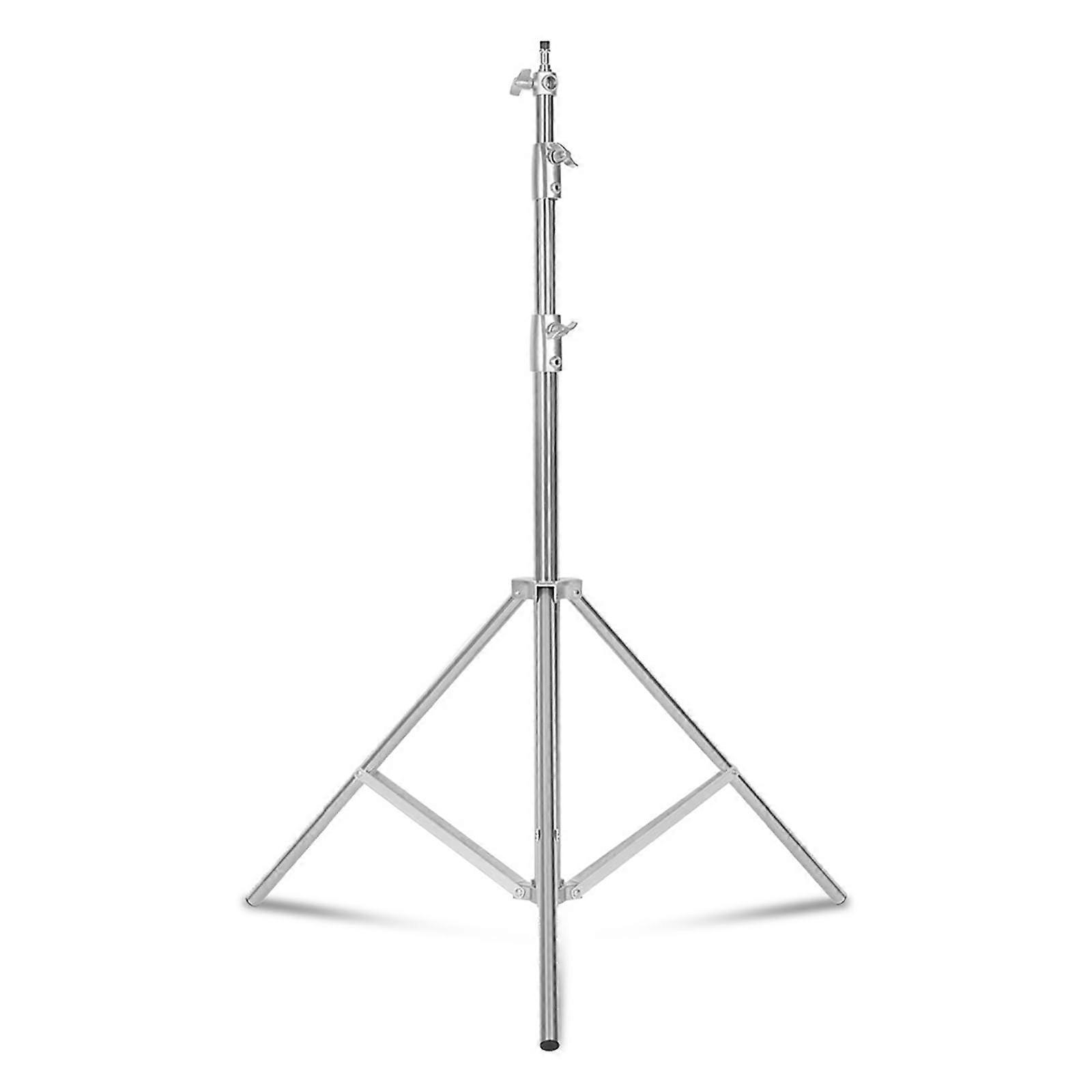 Camera Tripod Stainless Steel Photography Light Stand For Flash And Video One Size Silver