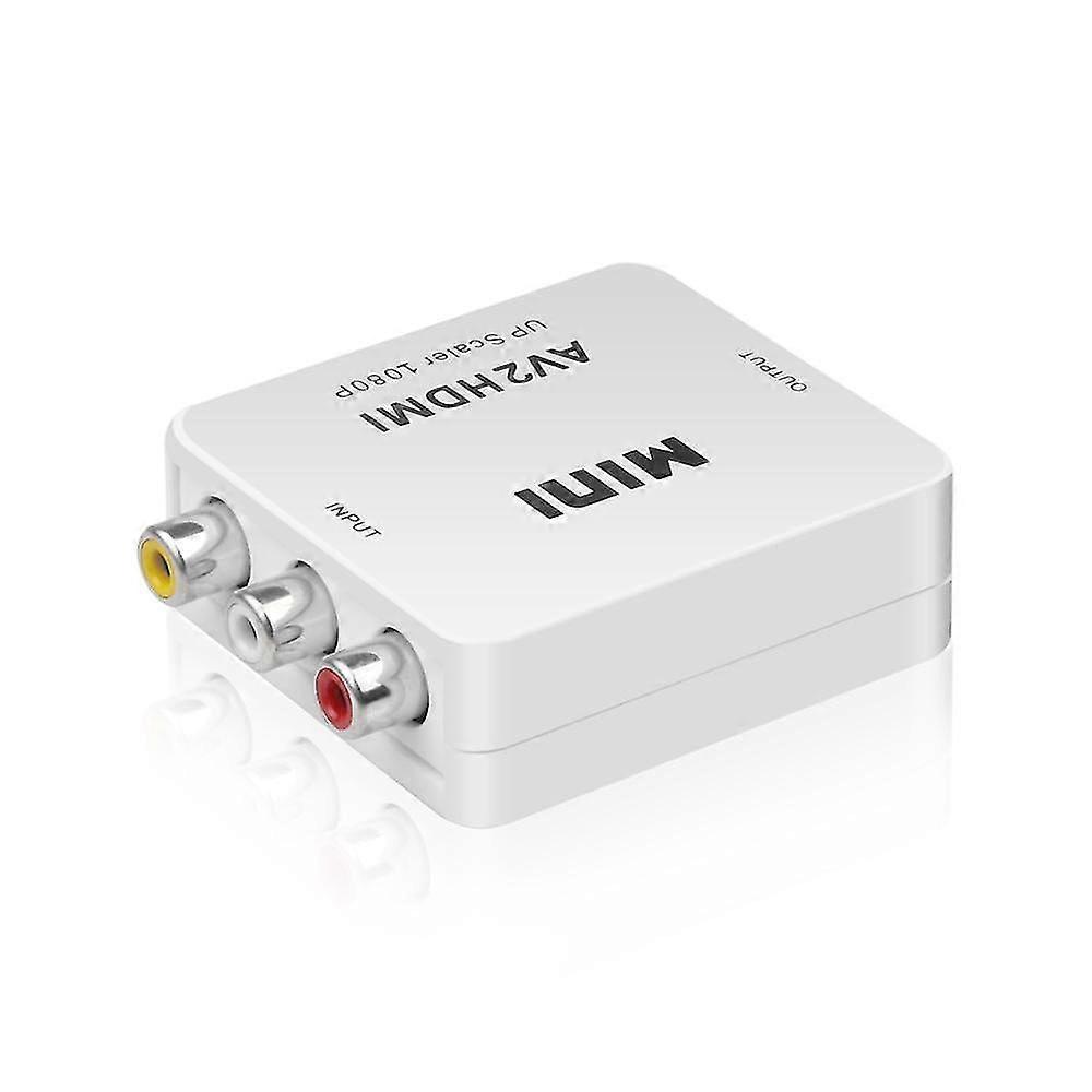 Transcritor compatível com AV / RCA CVBS para HDMI Conversor de vídeo 1080P Mini caixa conversora compatível com AV2HDMI para projetor HDTV