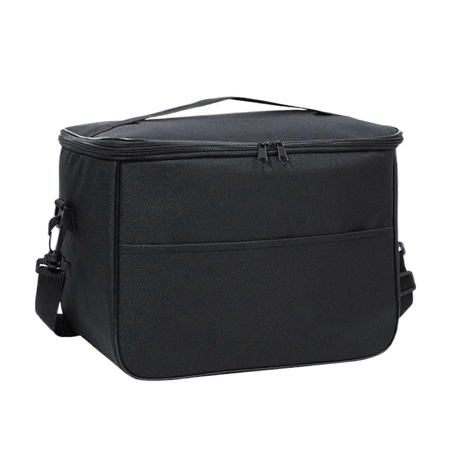Large Cooler Bag, Large Cooler Bag for Adults – Freezable with Shoulder Strap, Waterproof and Reusable for Men and Women Square Ice Pack Tg28 Black