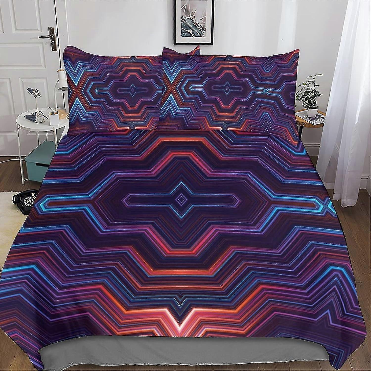 Conjunto de capa de edredom impresso em 3D com estampas exóticas Conjunto de cama de microfibra macia para adultos e crianças 3 peças com fronhas e zíper