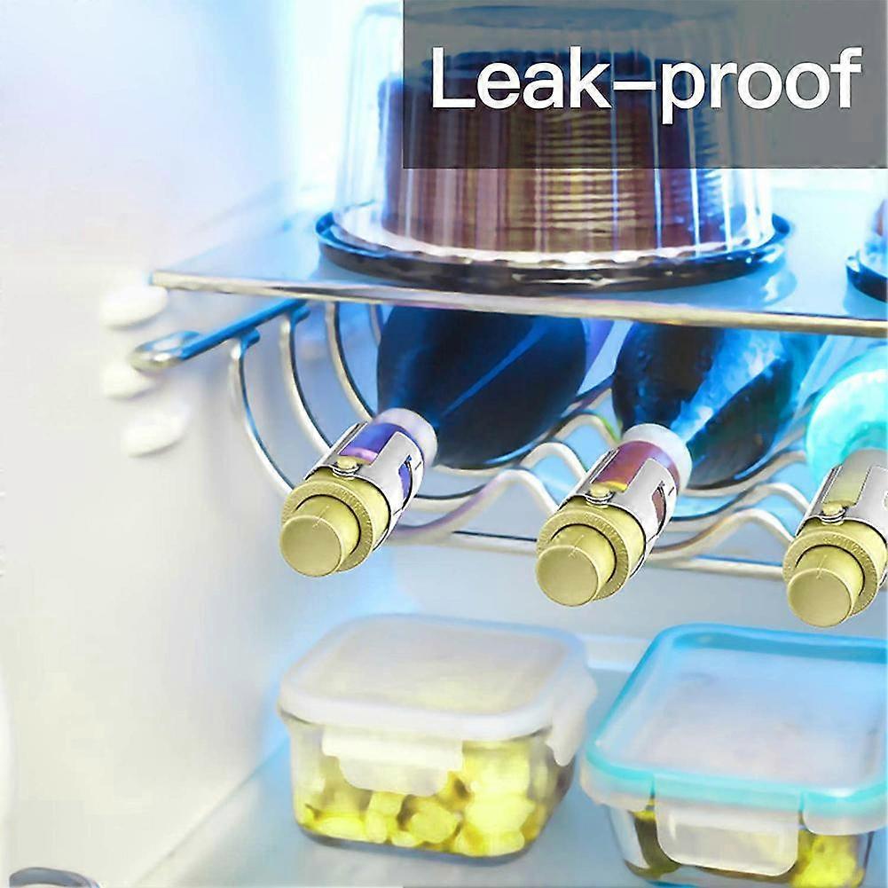 Gull (A) $ rustfritt stål champagnepropp rødvinspropp vakuum fersk dobbel øre champagnepropp