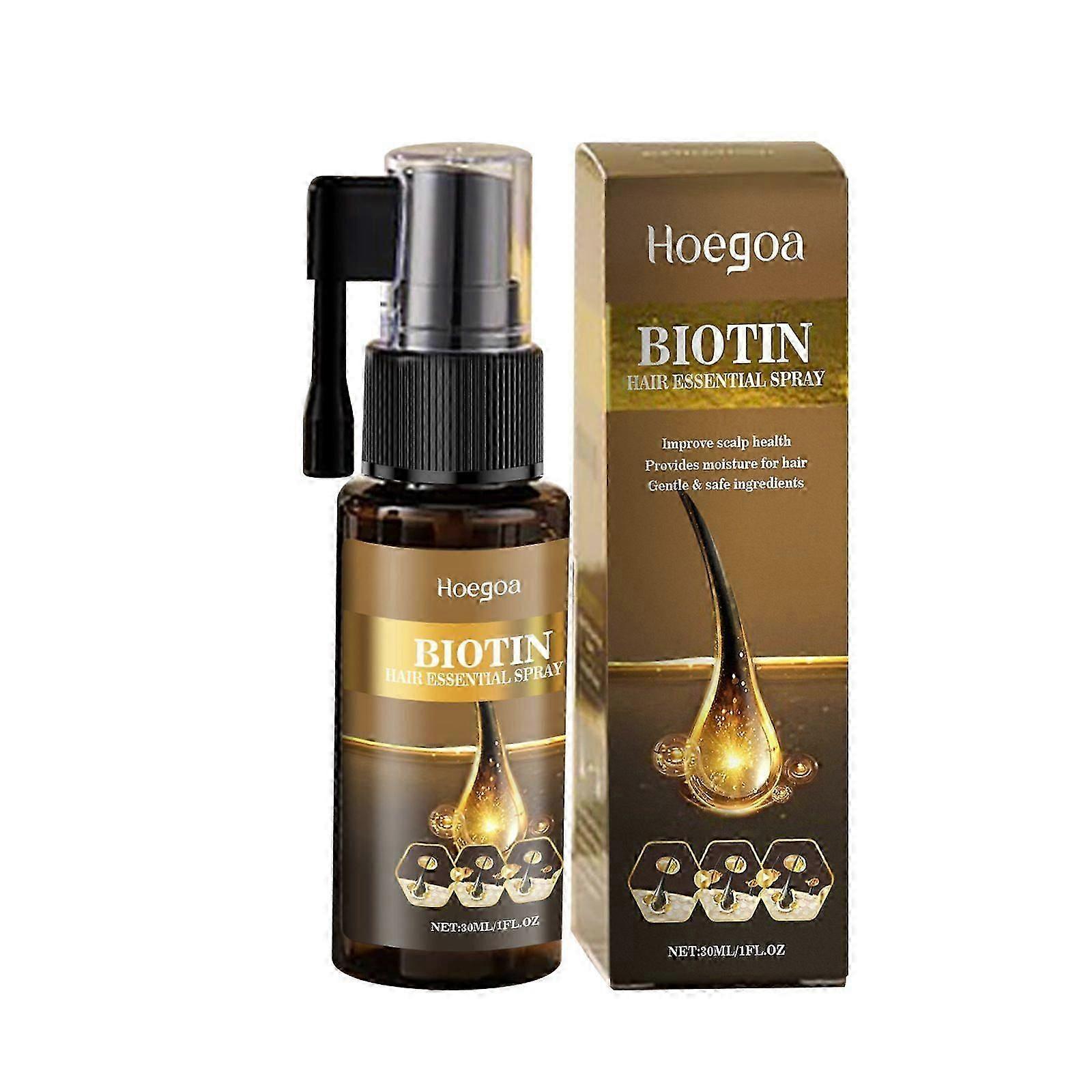 30ml Biotin Hair Essential Spray - Nourish, Moisturize & Improve Scalp Health, Reduce Frizz & Tangles