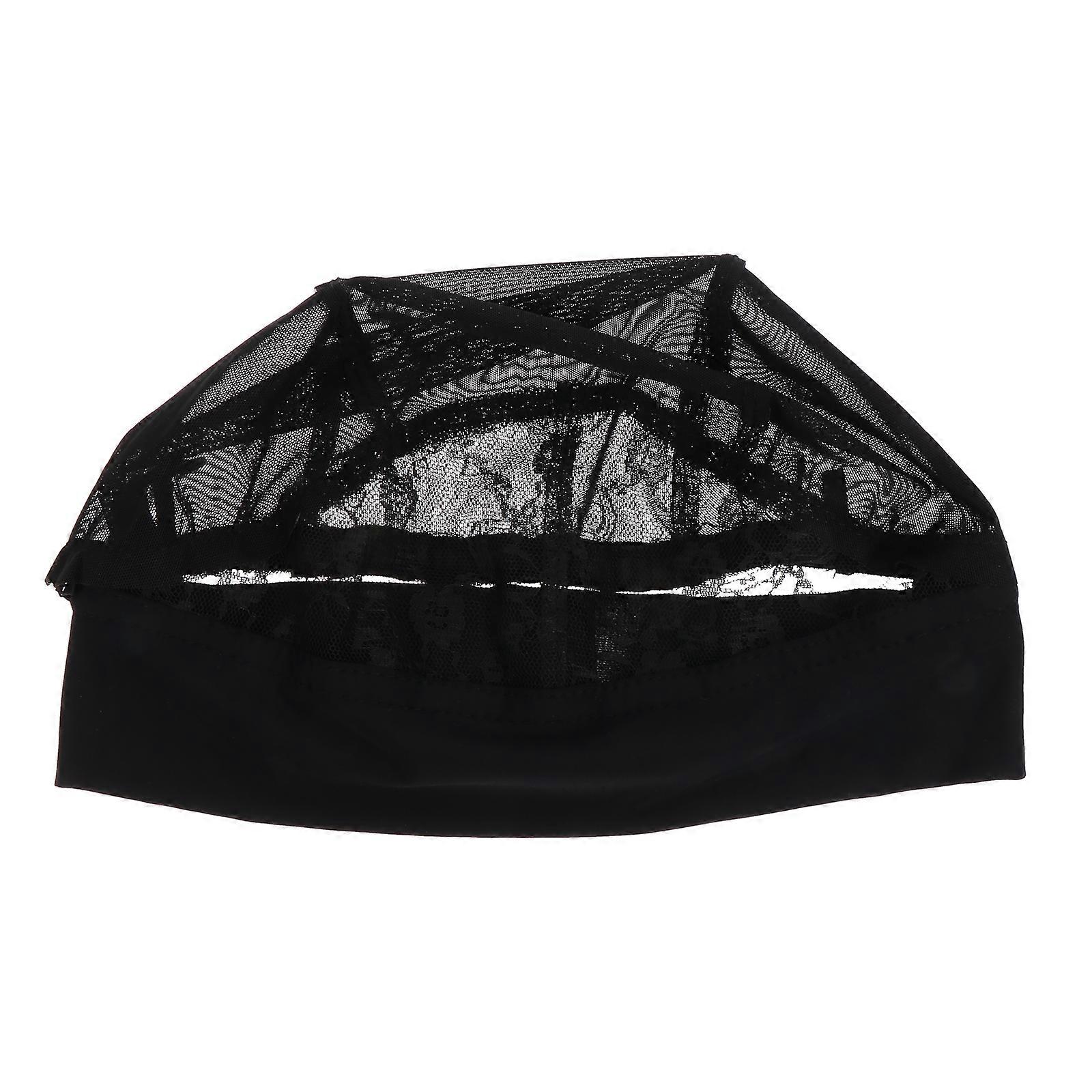 Elastic Wig Net Cap for Wig Use Black Nylon and Lace Material One Size Fits Most 0.1pc