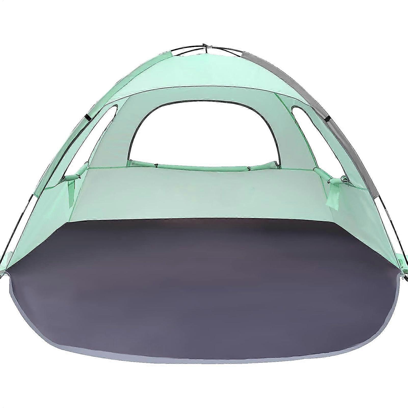 Beach Tent Pop Up Outdoor Shade Portable Large Space Light Green 210x140x115CM