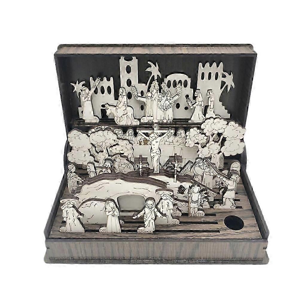 Family Easter Holy Week Gift, Scene Decor, Unique Handmade DIY Easter Book Kit