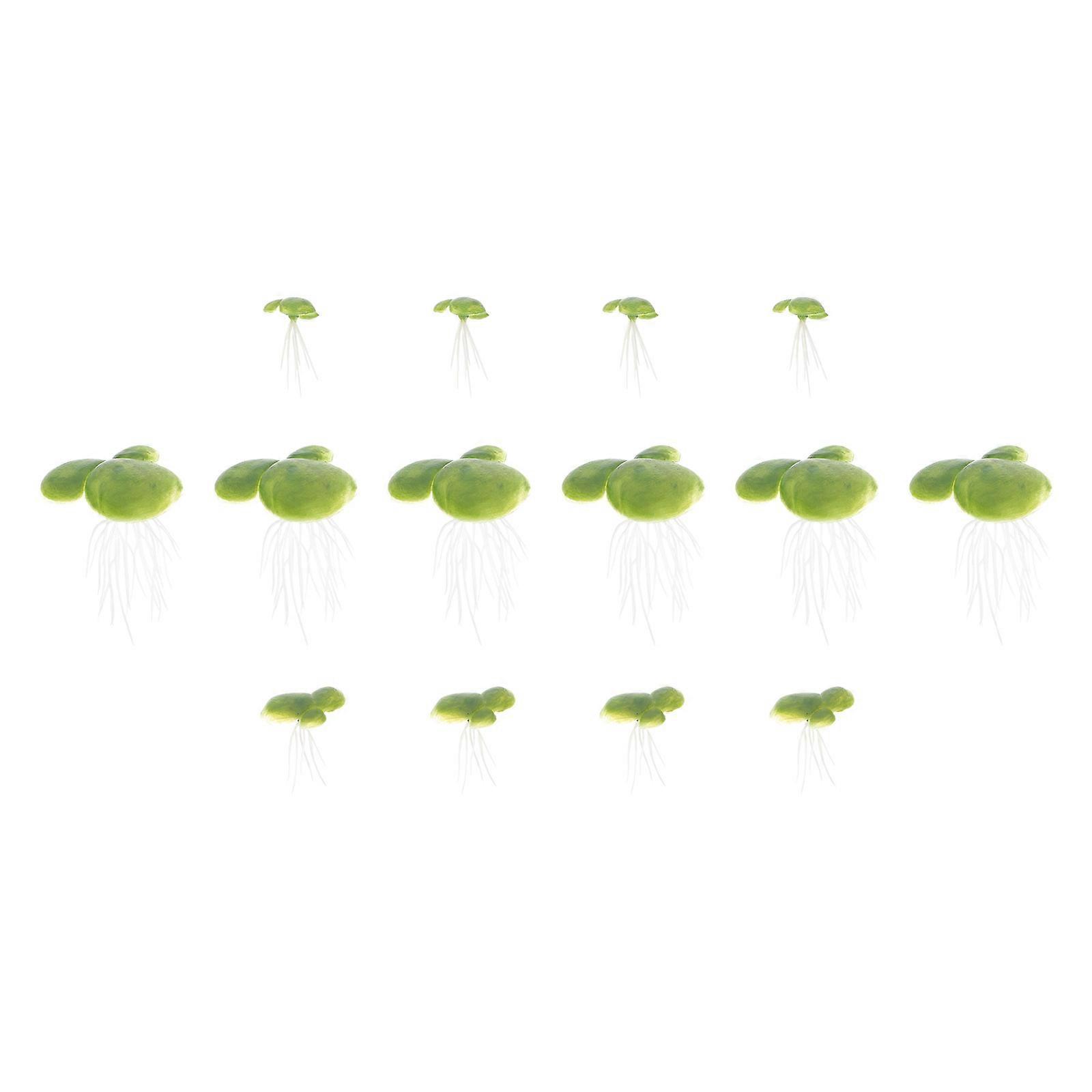 Mini Duckweed Fake Simulation Duckweed Decor Pet Fish Owners Aquarium Floating Plants Large Size 4cm Diameter 72Pcs