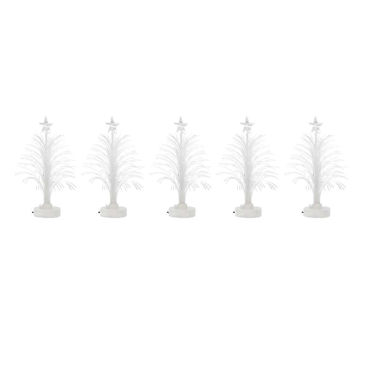 Fiber Optic LED Christmas Tree Multicolor Lighting Effect Energy Saving Decorative 5Pcs