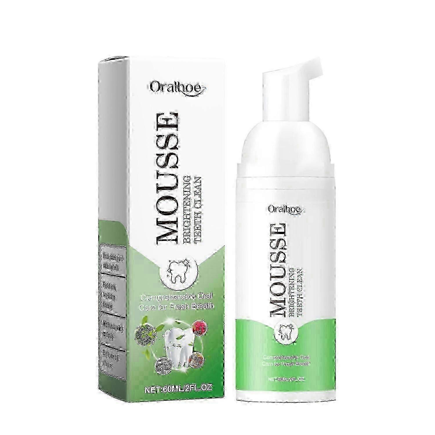 Oralhoe 牙齿清洁摩丝牙齿清洁卫生减少污渍 Fresh Care 泡沫牙齿清洁