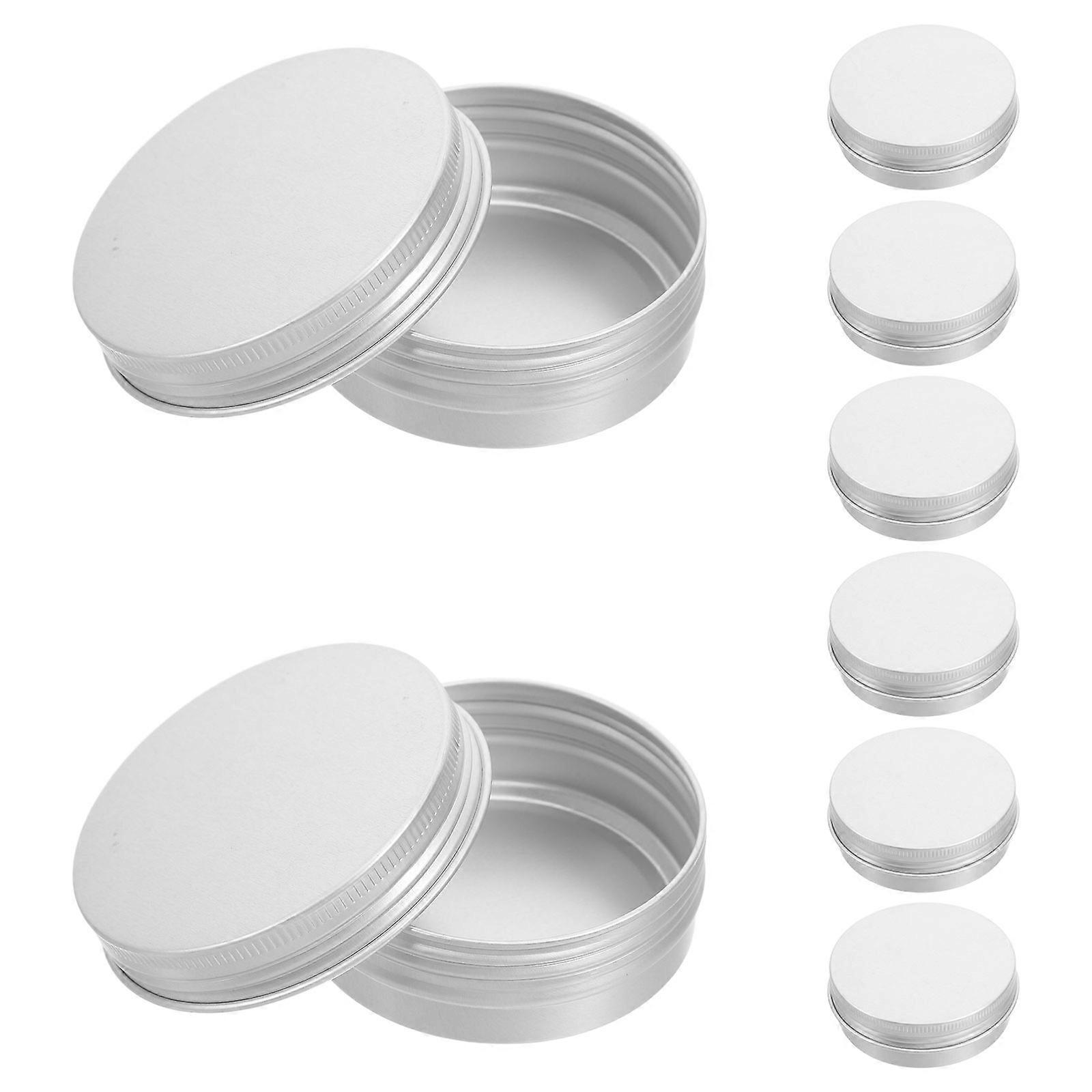 Mini Jars With Lids Aluminium Specimen Box For Travel Bottles Cosmetic Container Silver 60ml Storage 24Pack