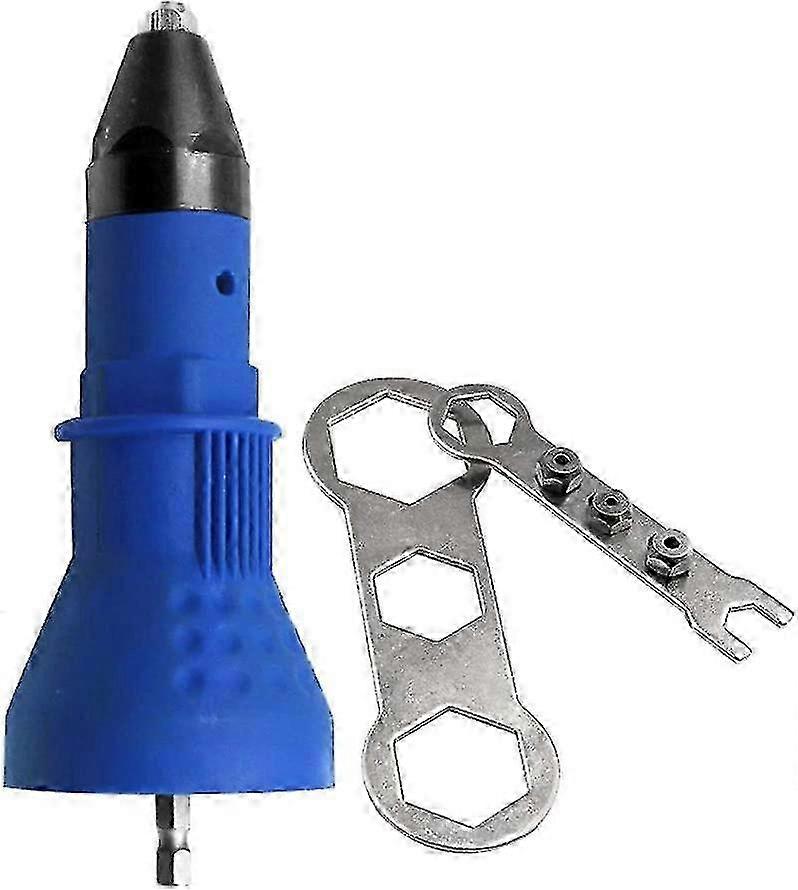 Electric Riveter Gun - Heilwiy Drill & Riveting Tool Kit with Adapter