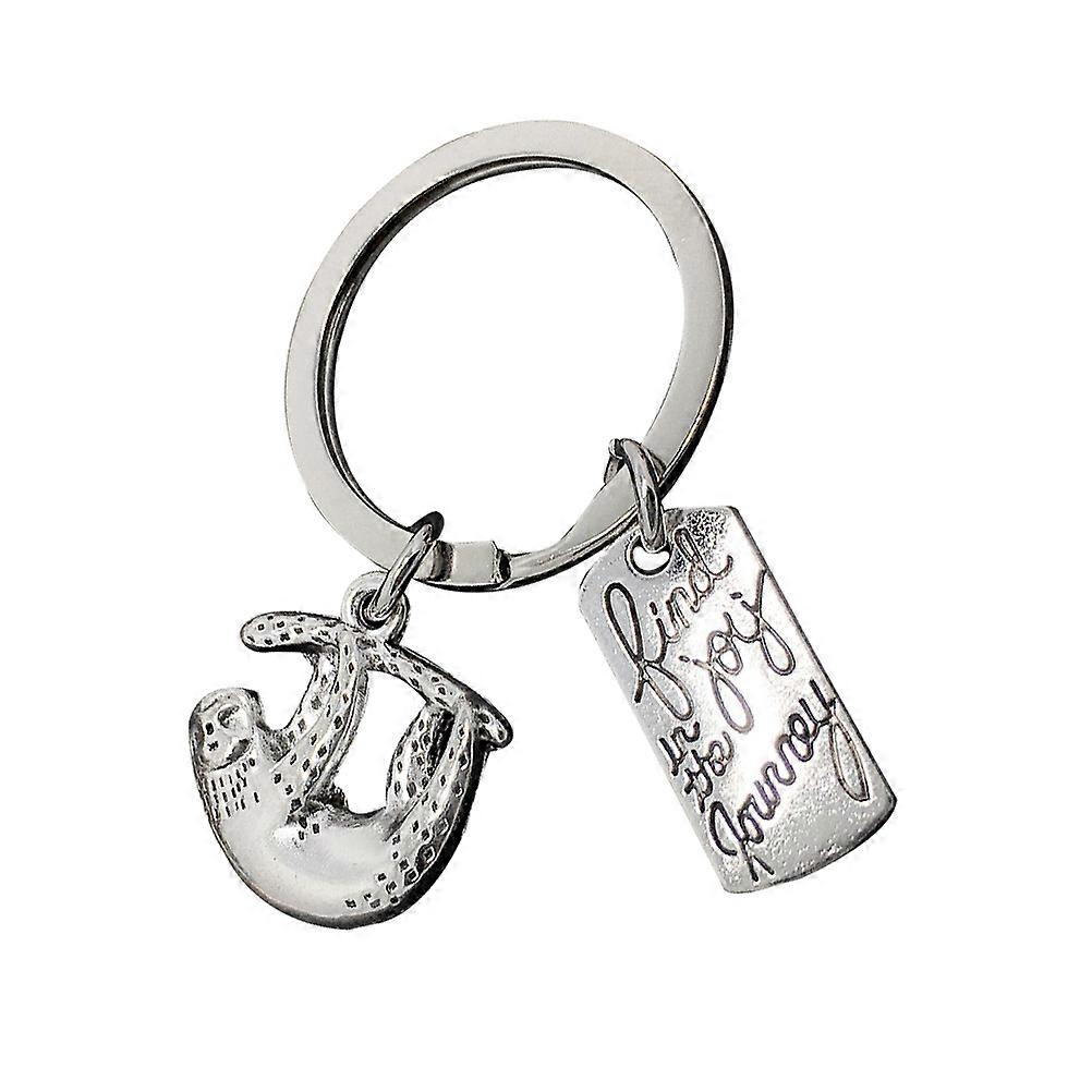 Sloth Decor Metal Animal Shape Key Ring Key Holding present Recipients 1Set