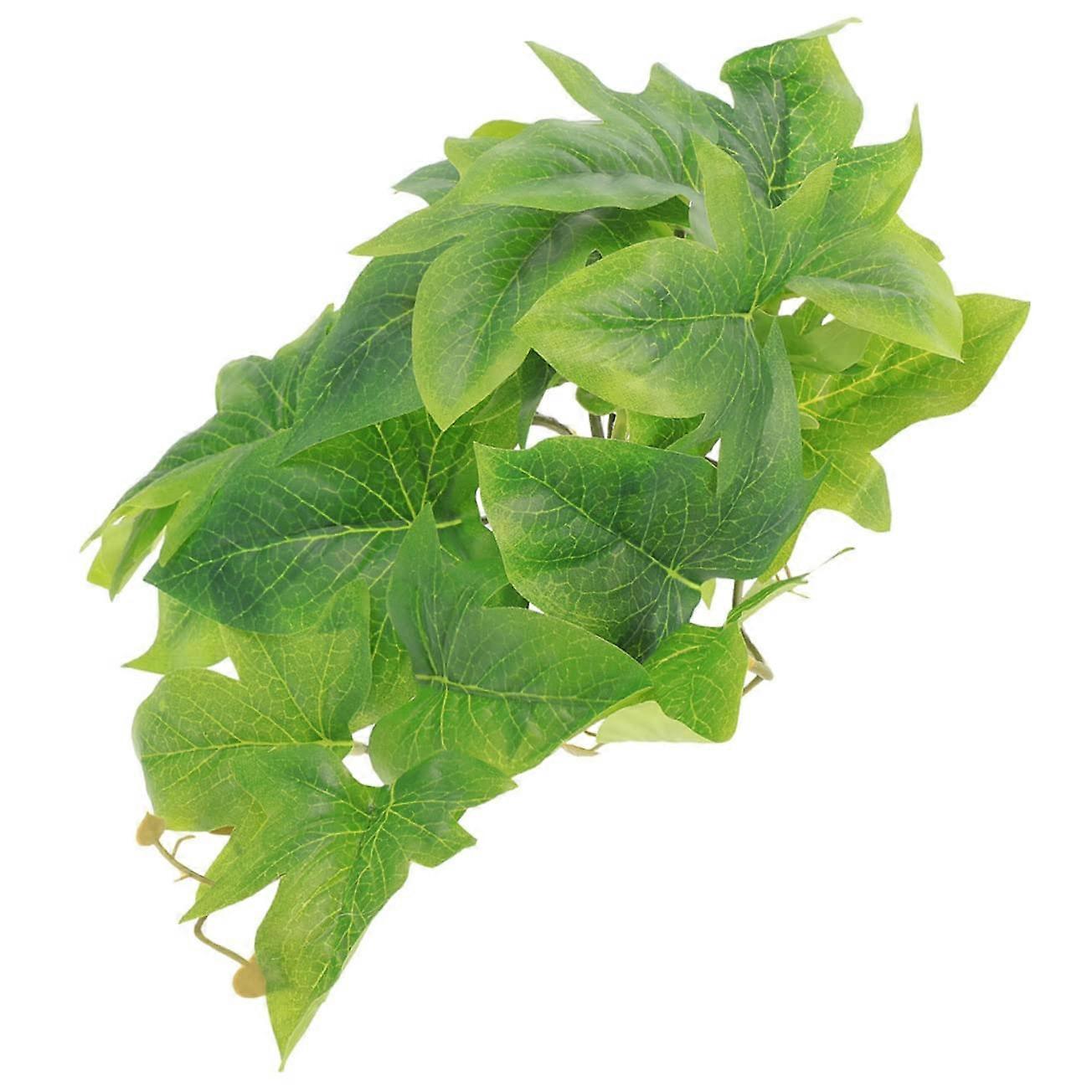 Hanging Artificial Plants for Terrariums Reptile Decorations with Suction Cups for Lizards Snakes, StressReducing and Safe for Natural Habitats.