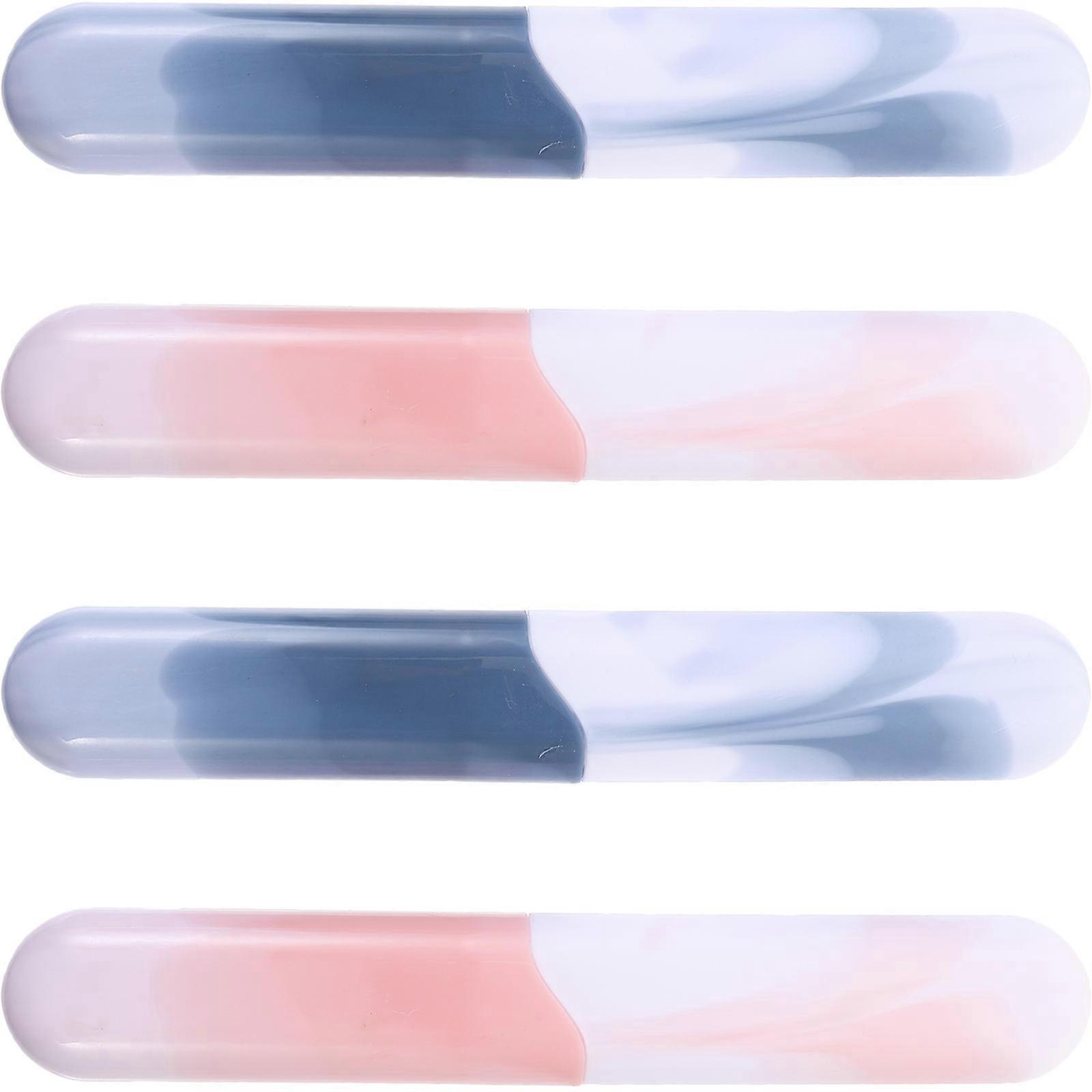 Portable Toothbrush Case for Travel and Home Use Assorted Color Plastic Material Keeps Brush and Tidy 4pcs