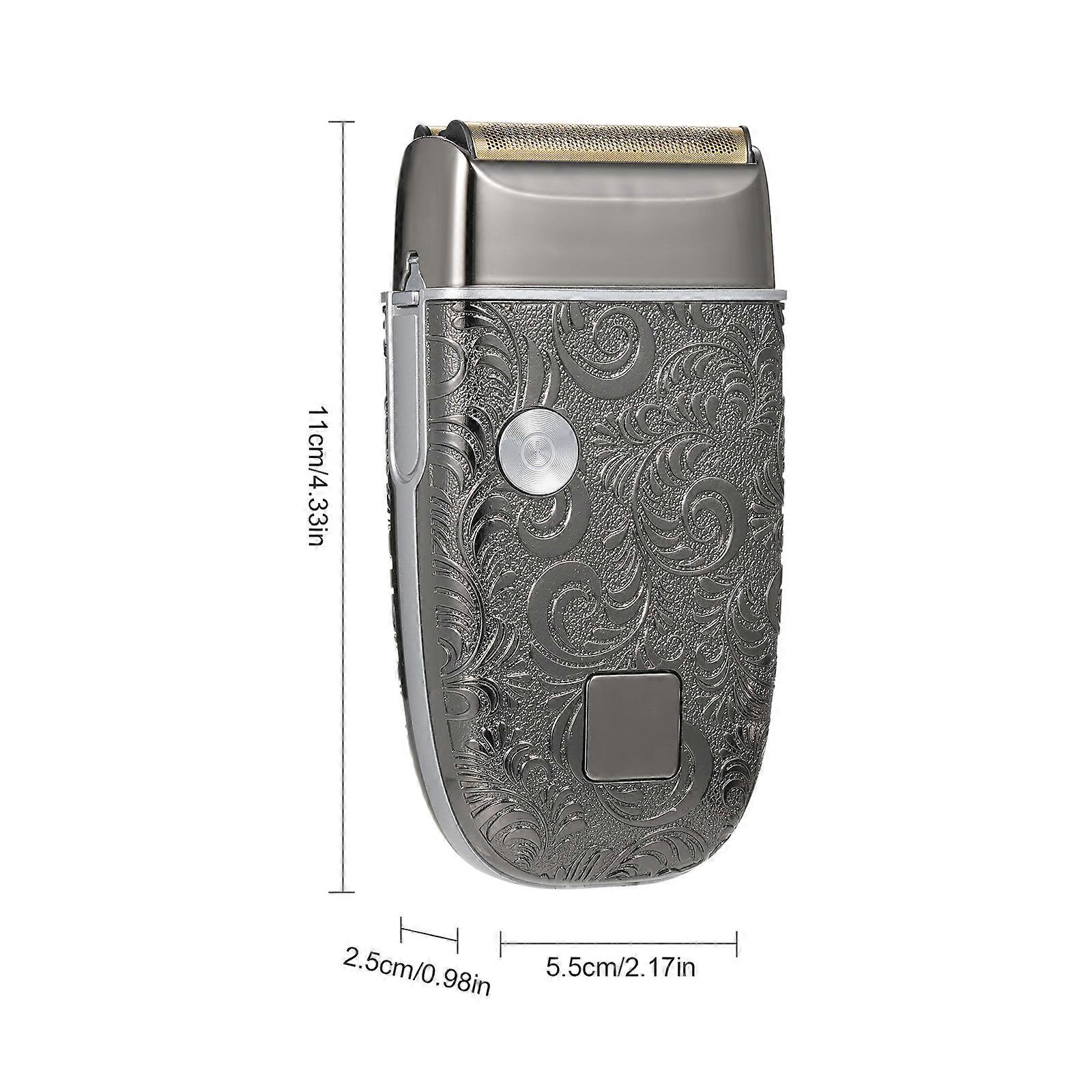 Three-blade hair clipper glossy gun grey