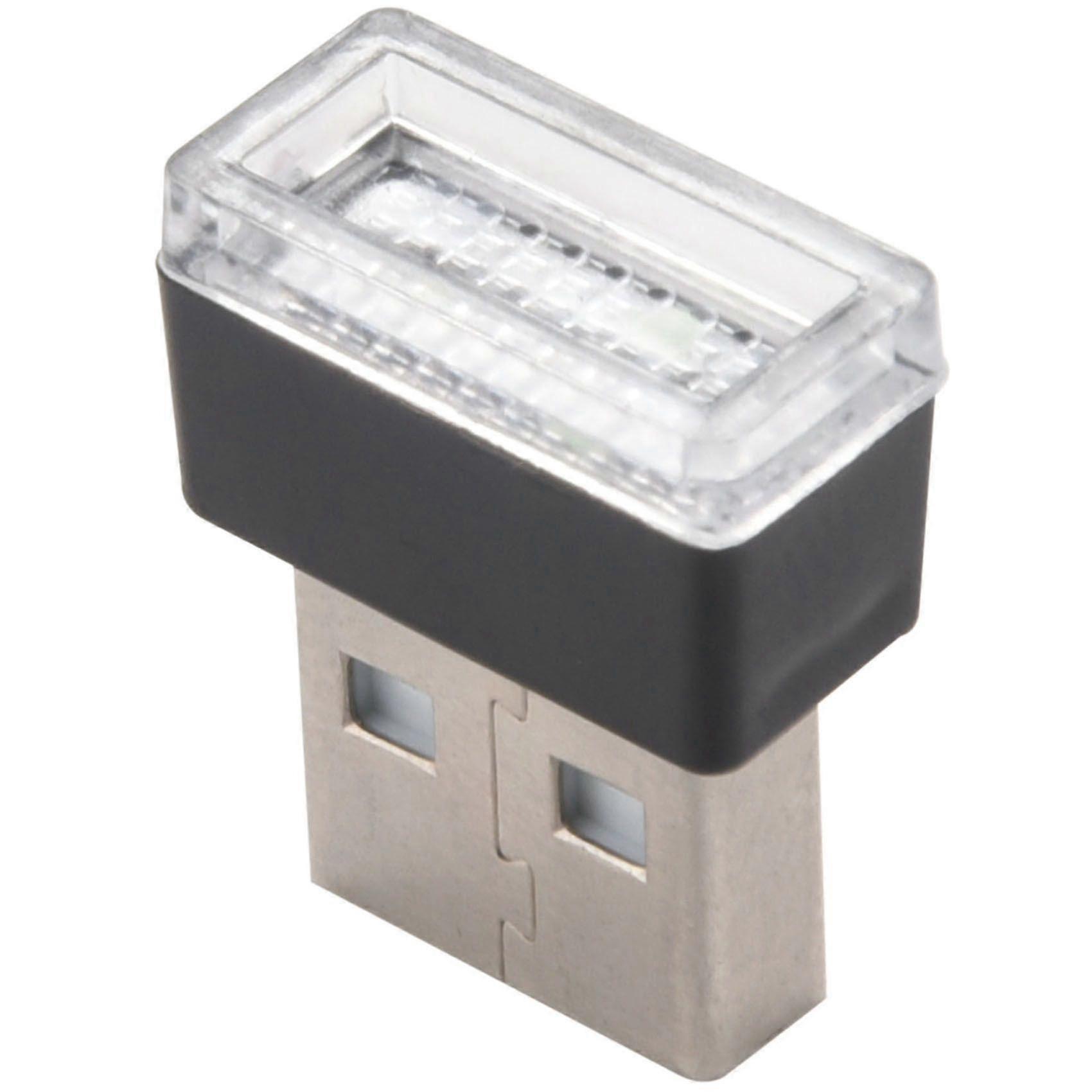 Mini Portable Usb Led Car Light Interior Atmosphere Plug And Play Decorative Emergency Lighting Pc Products Ice-Blue