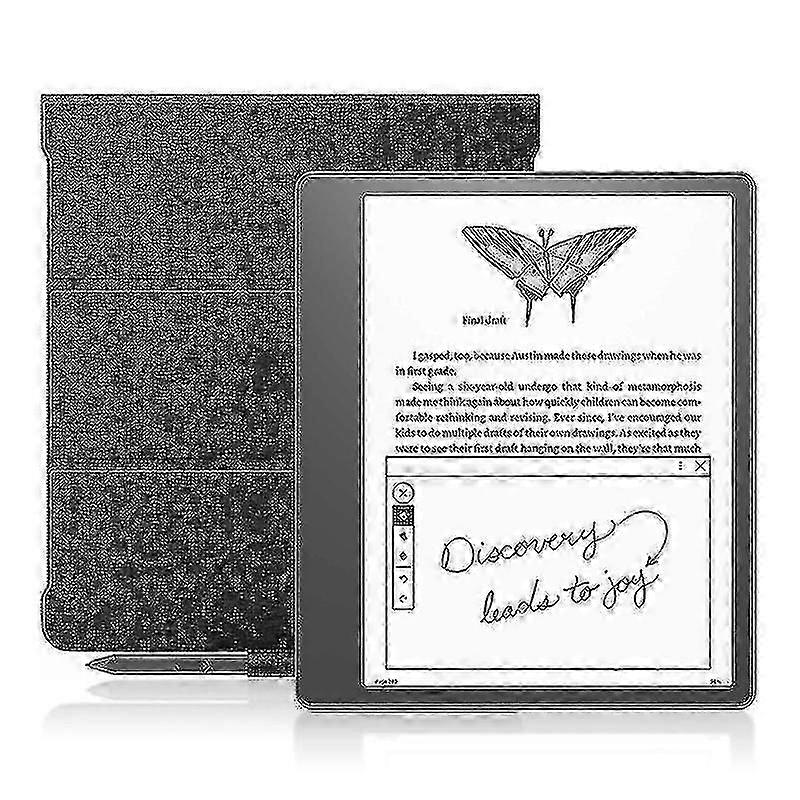 For Amazon Kindle Scribe Stand Case Pu Leather + Tpu Pen Slot E-reader Protective Cover