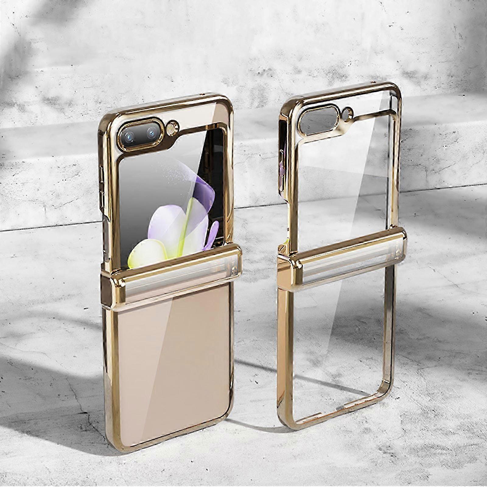 Case for Samsung Galaxy Z flip 5 5G 2023, Clear Slim Phone Case with Transparent Hard PC Back, Soft TPU Edges