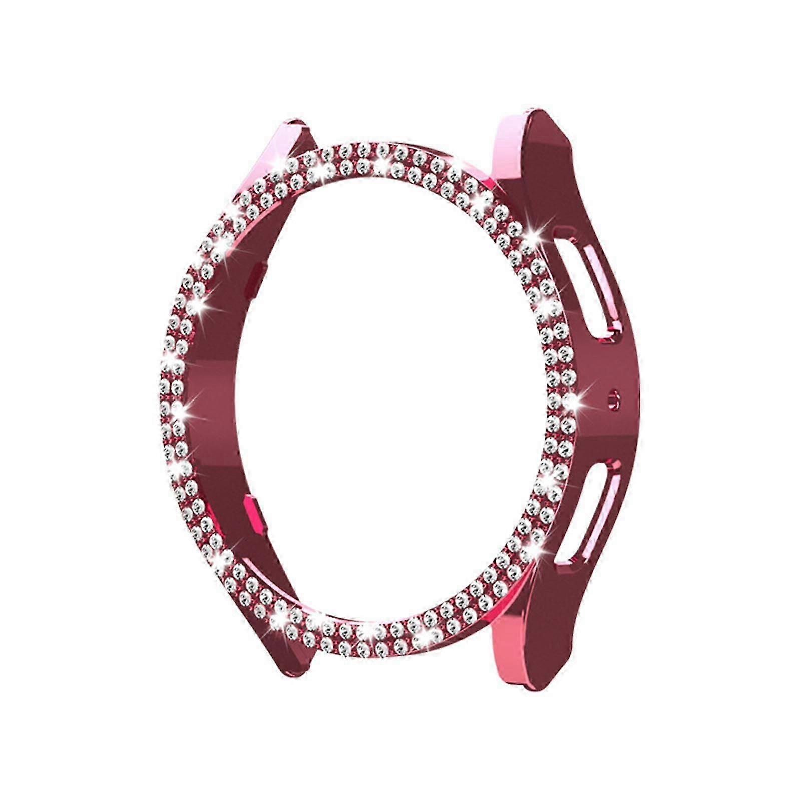 جراب بلينغ لساعة سامسونج جالاكسي 6 40 مم 44 ملم ، غطاء وجه لامع ماسي لملحقات Galaxy Watch 6