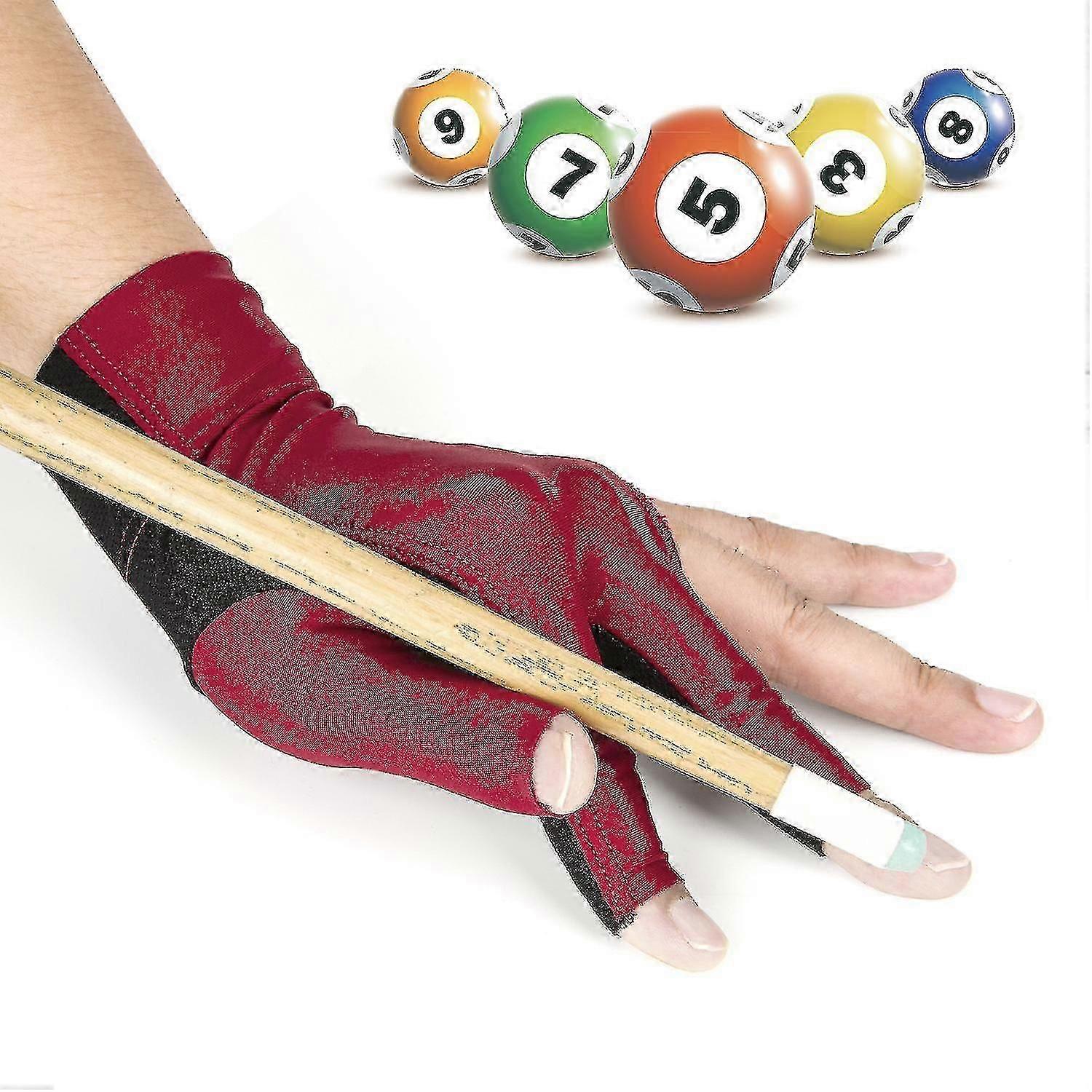 Gants de billard à trois doigts qui fuient, les gants de billard sont antidérapants portables et respirants