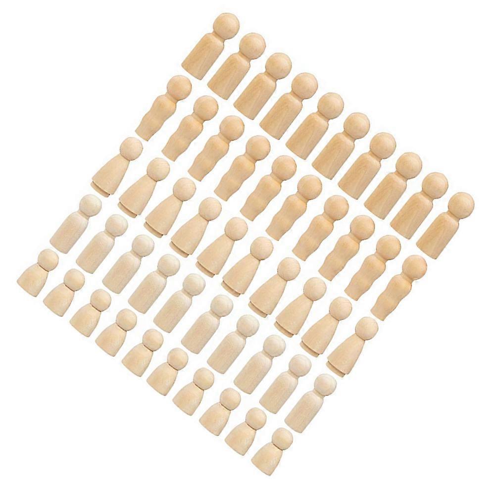Creative DIY Wood Crafts Set for Decoration 50PCS Assorted Color Lightweight Durable Smooth Surface