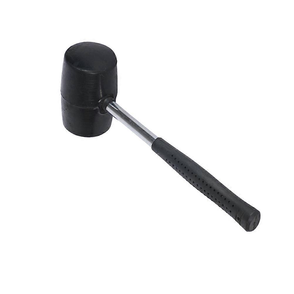 Rubber Mallet with Steel Handle – Durable Soft Faced Hammer for Tile Installation & DIY Projects, Non Slip Grip, Wear Resistant, Black