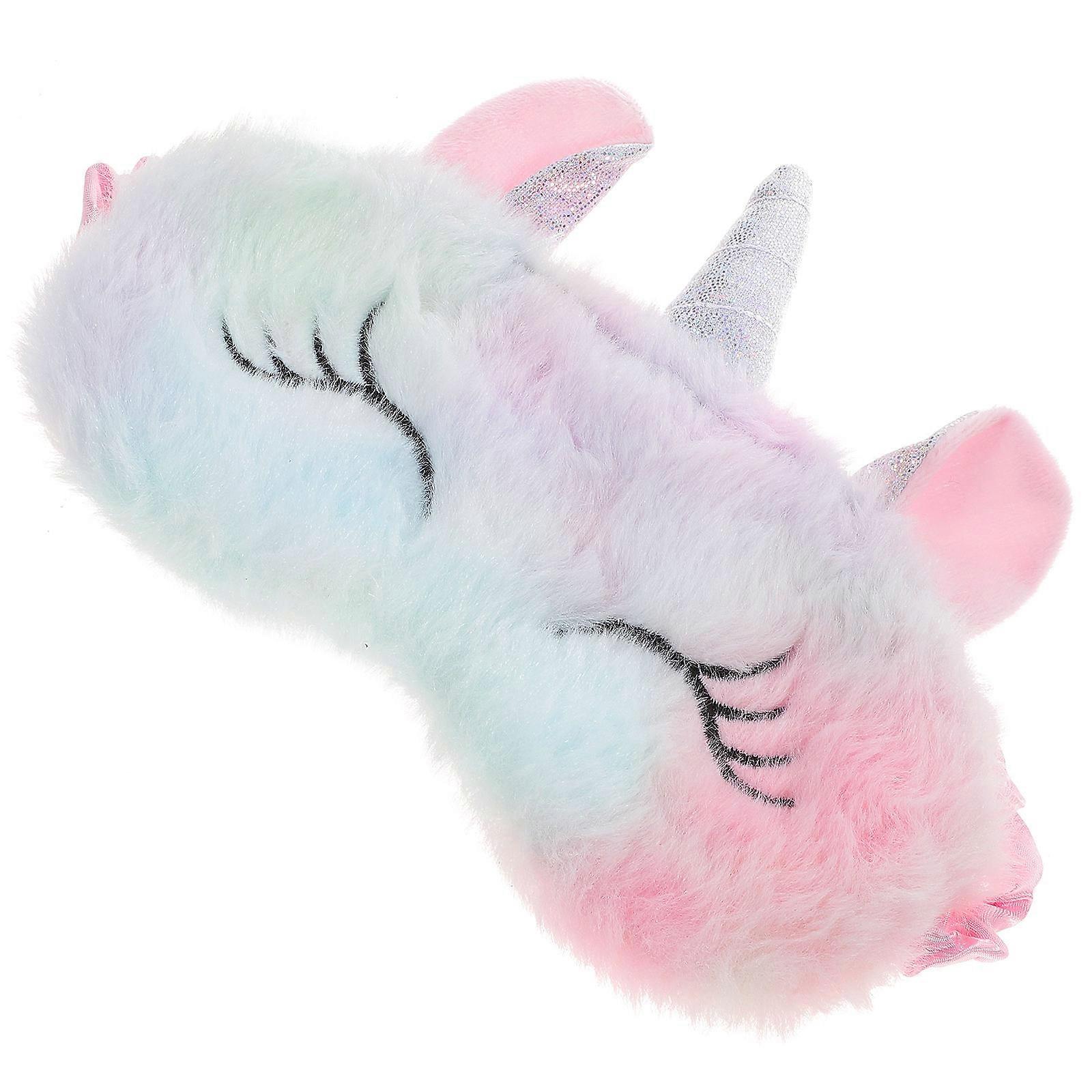 Cute Patterned Eye Mask Plush Patch Shading Eye Patch Cartoon Animal Home Travel 1Pcs