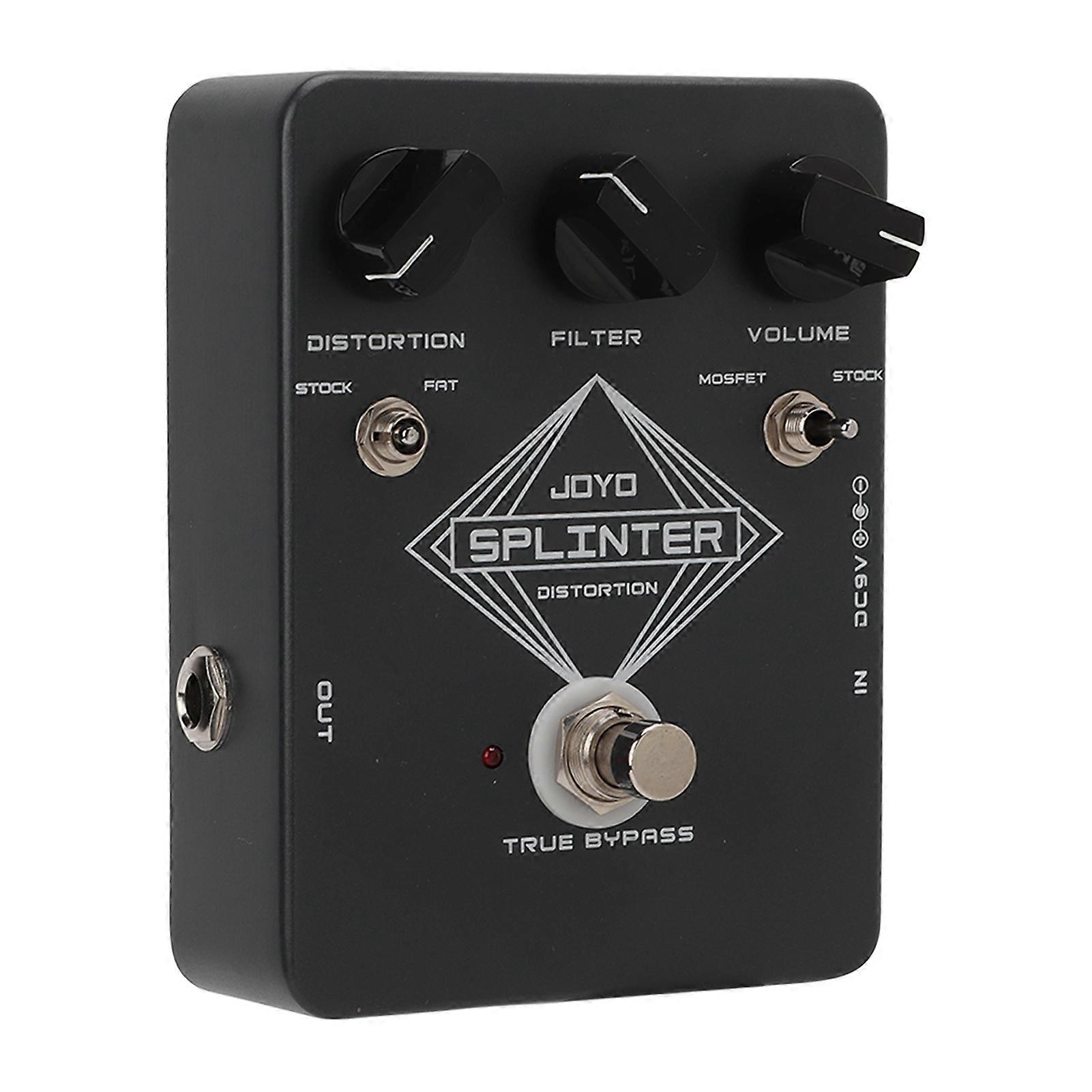 Distortion Effect Filter Volume 3 Adjustment Knobs Electric Guitar Pedal with True Bypass 20mA