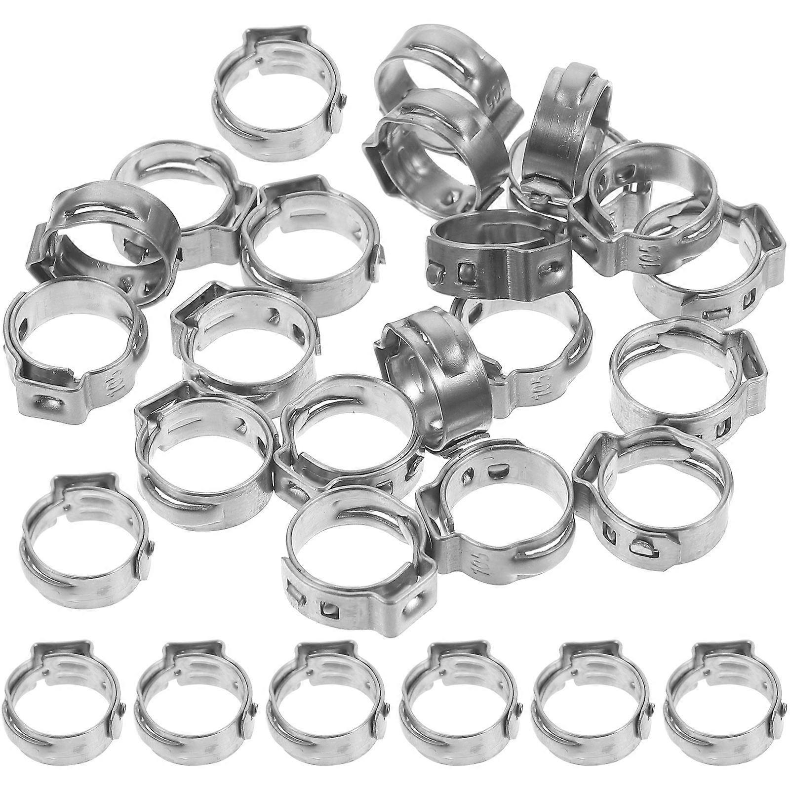 Pipe Support Clamp Hose Pipe Clips For Wall DIY Users 304 Stainless Steel Technology Airtight Connection 20Pcs