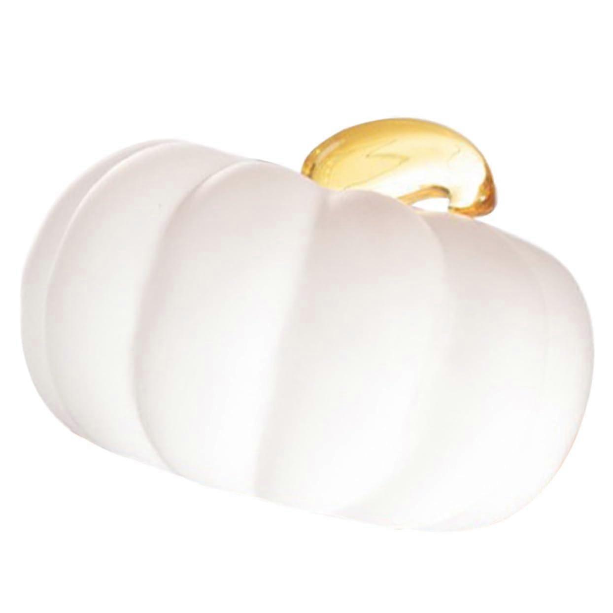 Crystal Glass Pumpkin Shaped Paperweight - Elegant Calligraphy Desk Accessory and Brush Holder for Writers and Art Lovers
