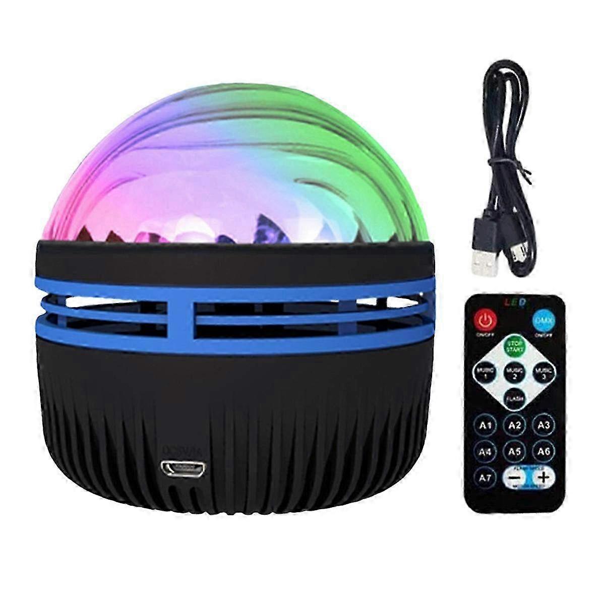 Northern Lights Projection Lamp with Remote Control, USB Rechargeable LED Night Light for Colorful Atmosphere Decoration