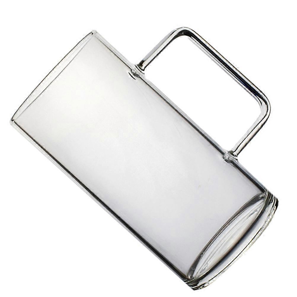 Heat Resistant Borosilicate Glass Mug with Handle for Tea, Coffee, Juice, and Daily Office Drinkware Use