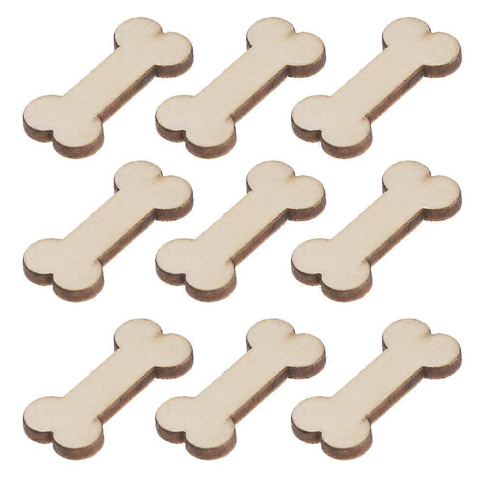 50pcs Unfinished Wooden Dog Bones Craft Kit for DIY Jewelry, Home Decor & Creative Wire Wrapping Projects – Natural Shape for Custom Designs