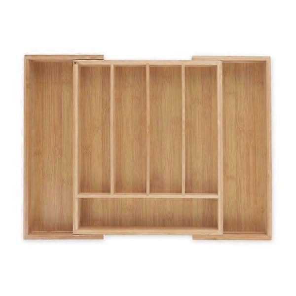 Bamboo cutlery drawer organizer, extendable.