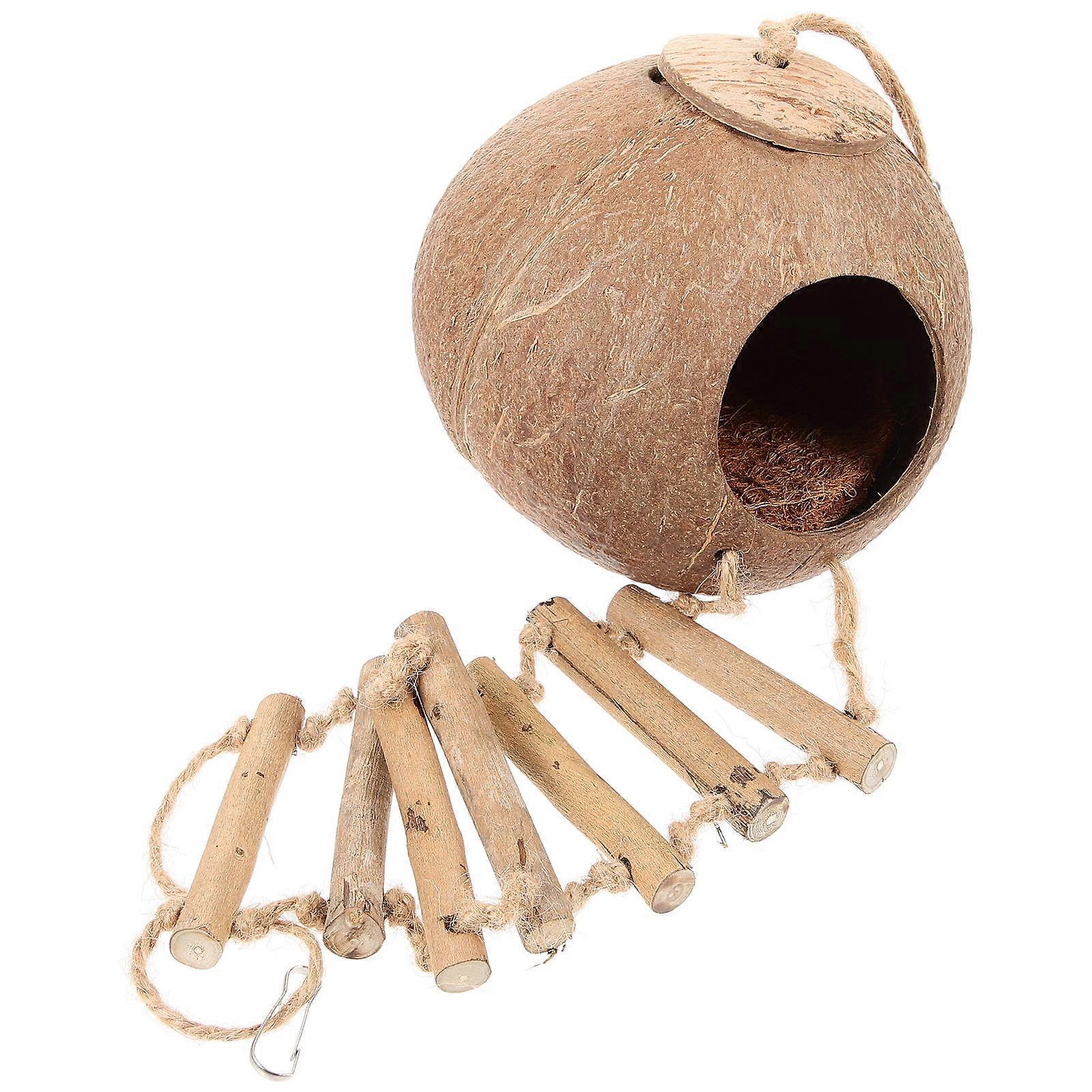 Decorative Bird House Ladder For Birds Light Brown 1 Set Ideal Playground Environment