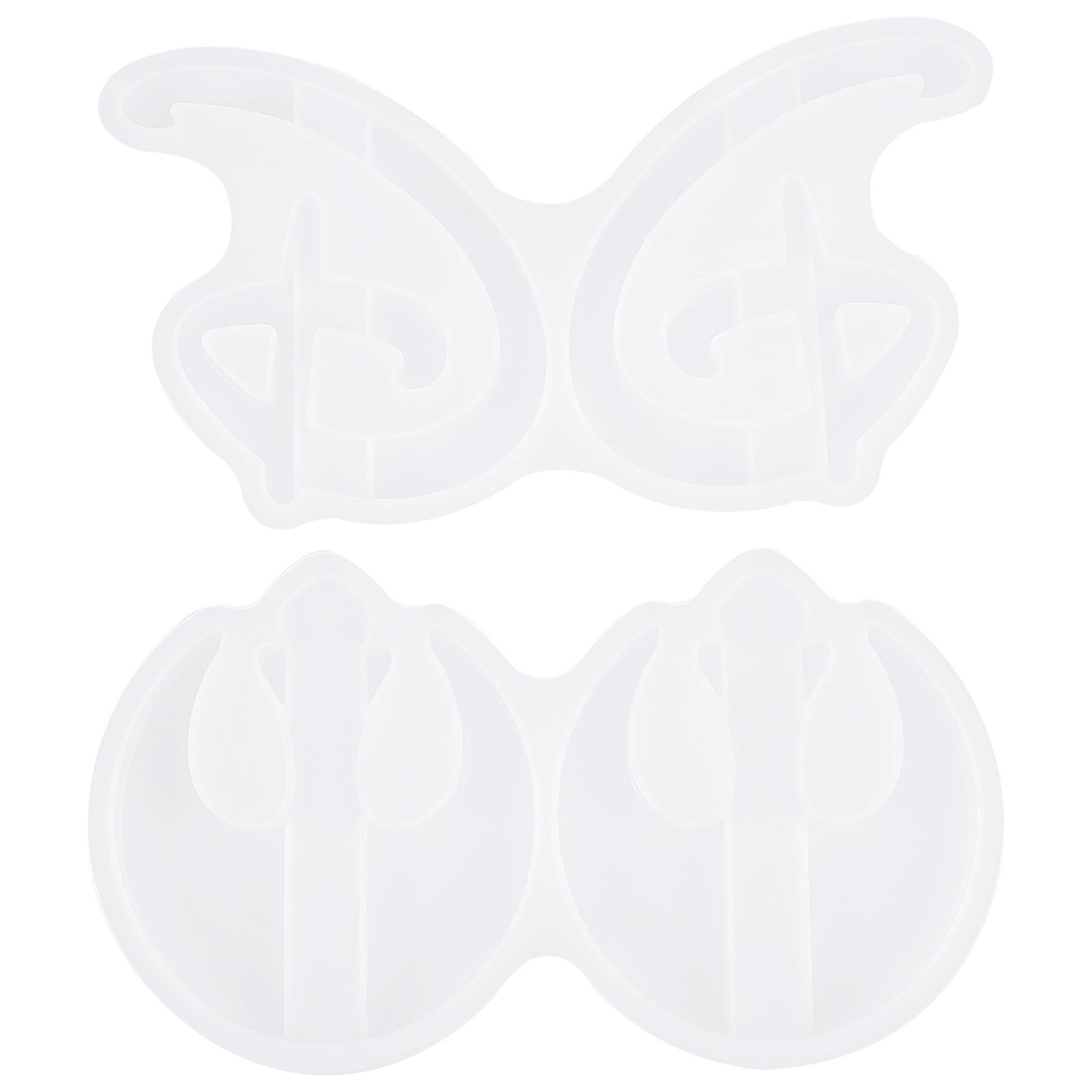 DIY Silicone Straw Topper Molds for Unique Decorations and Gifts 2Pcs White Smooth Surface
