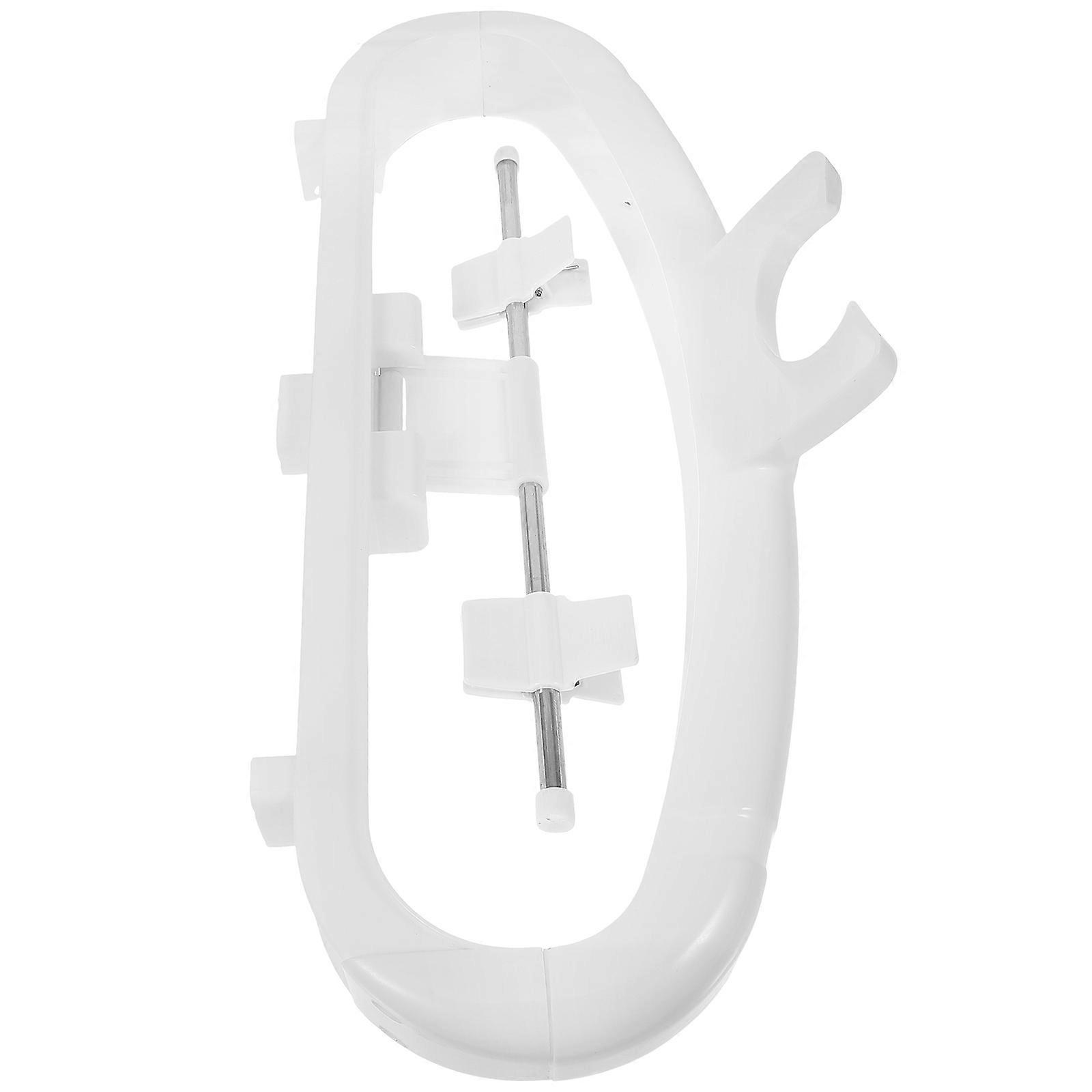 Portable Foldable Clothes Steam Rack Hanger Lightweight Plastic for Storage White
