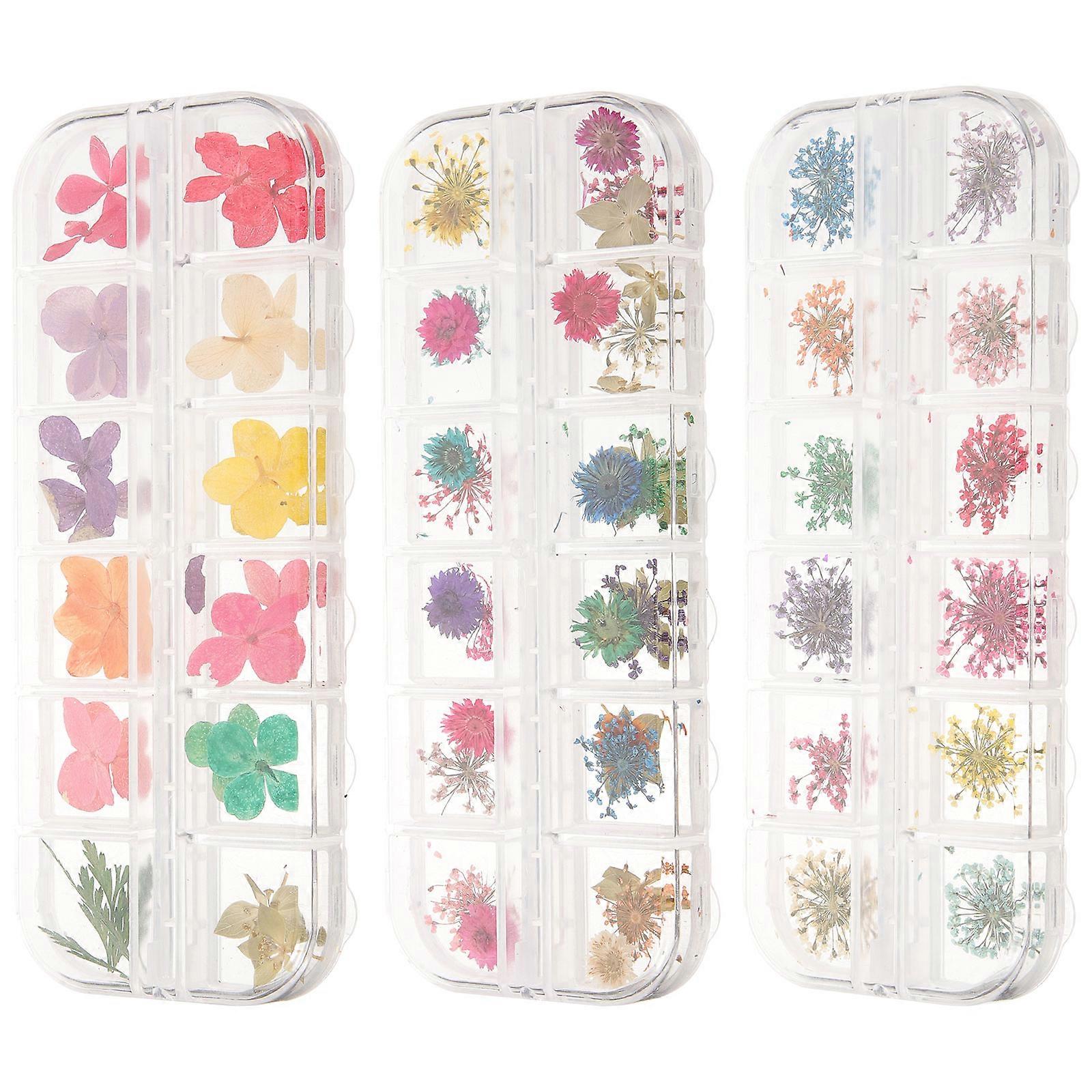 Fleurs pressées pour l’artisanat Album photo Album photo Bijoux en résine 3Set Couleur assortie Idéal pour les projets de bricolage et la décoration