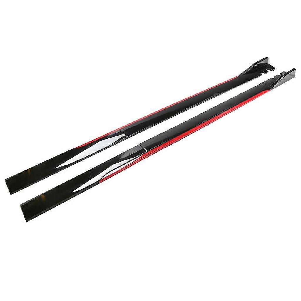 Auto Side Sills for Jeep Compass , Side Skirt Diffuser Winglet Extension ABlack Red