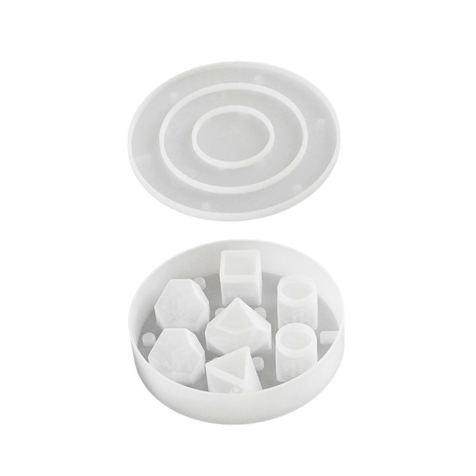 English Silicone Cube Mold Set Crystal Epoxy Resin Storage Container Making Mold