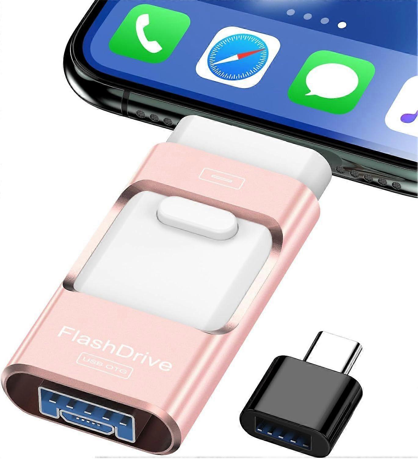 128gb Flash Drive - 4-in-1 Usb C Memory Stick Compatibel Met Iphone, Ipad, Android, Computer