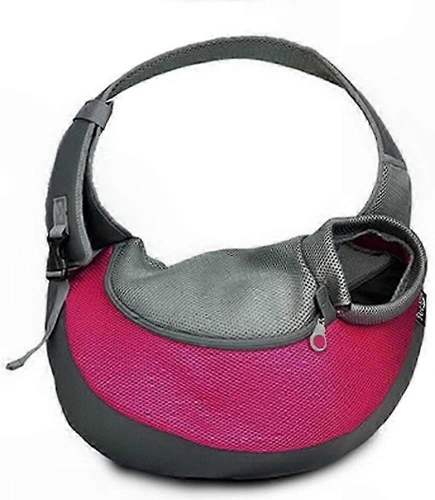 حقيبة حمل صغيرة للحيوانات الأليفة للكلاب والقطط - حقيبة كتف للحيوانات الصغيرة (S ، وردي)