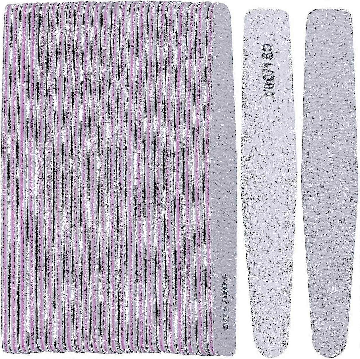 100/180 Double Sided Professional Nail Files For Home And Professional Use- 25