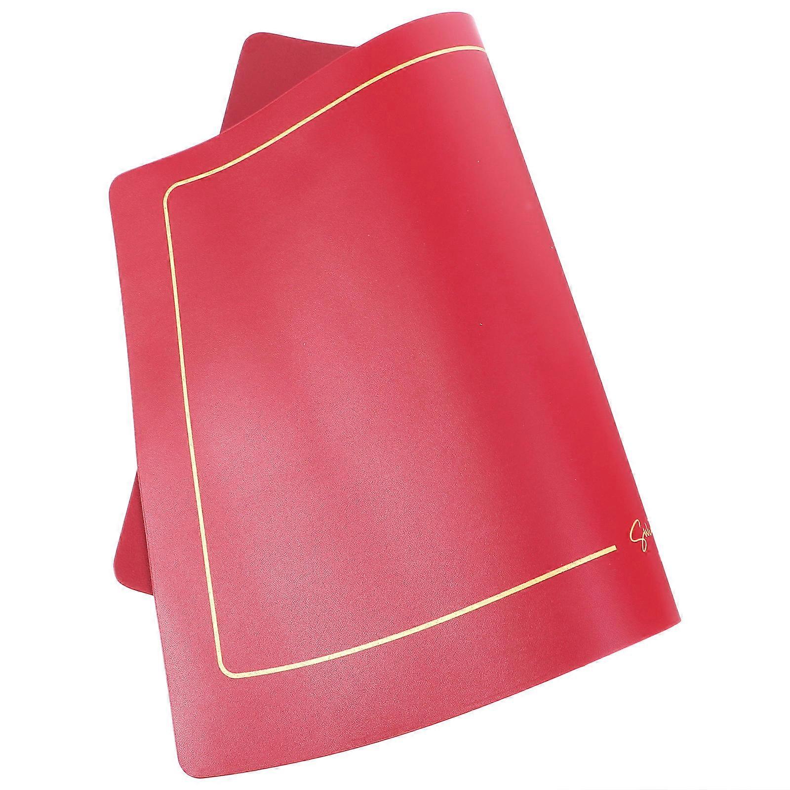 Table Placemat for Dining Use Red Waterproof with Heat Insulation and Non Slip 1pc