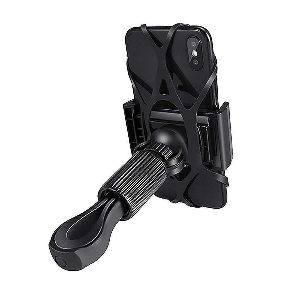 Handlebar Phone Holder For Motorcycle Travel Non-slip Feature With 360-degree Rotating Black 1Pcs