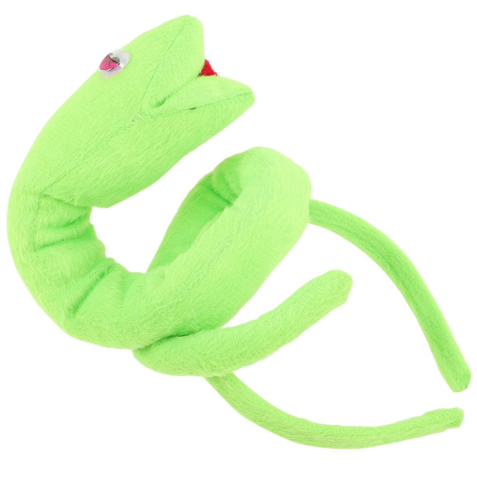 Trendy Halloween Snake Shape Headband Costume Accessory For Festivities In Green 1Pcs Suitable For Carnival And Theme Parties