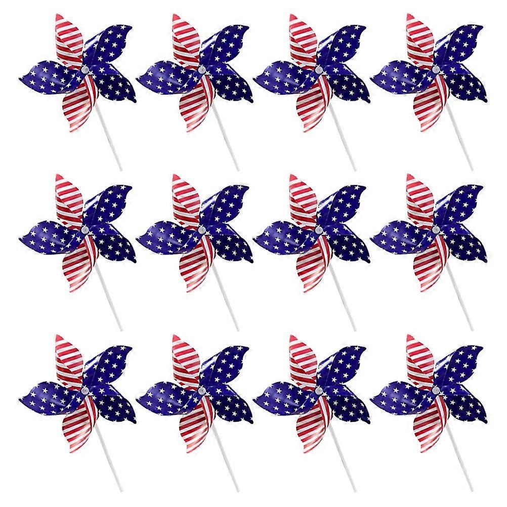 Plastic Garden Pinwheel for Outdoor Decoration Yard Windmill Toys 12 Pieces