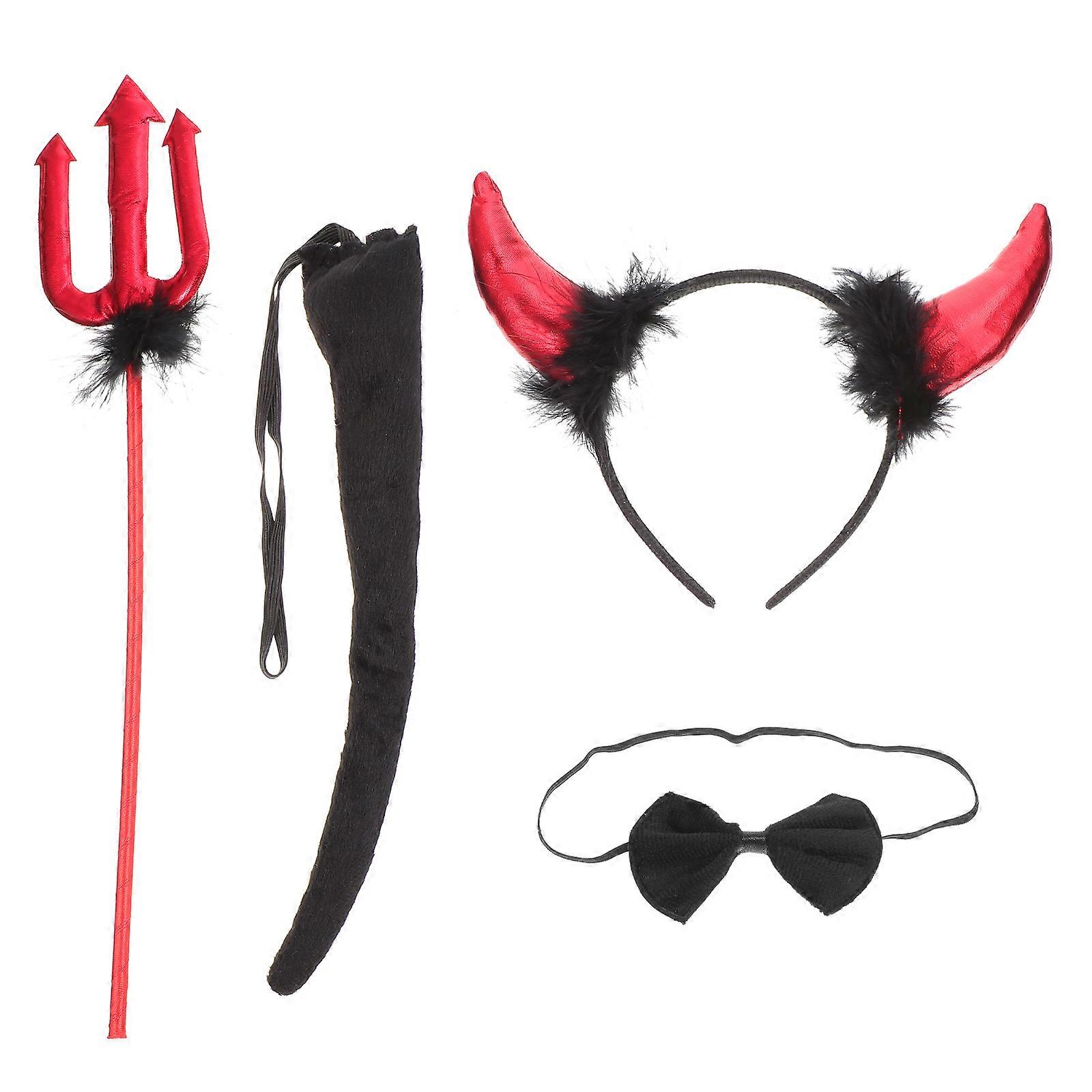 Devil Horns Accessory Set for Halloween Parties with Chic Design Ideal for Children and Cosplayers Available in 1Set
